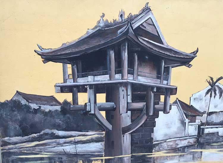 one pillar pagoda architecture