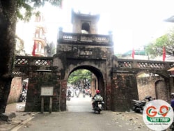 Old East Gate (O Quan Chuong) Special relic in Hanoi, Vietnam